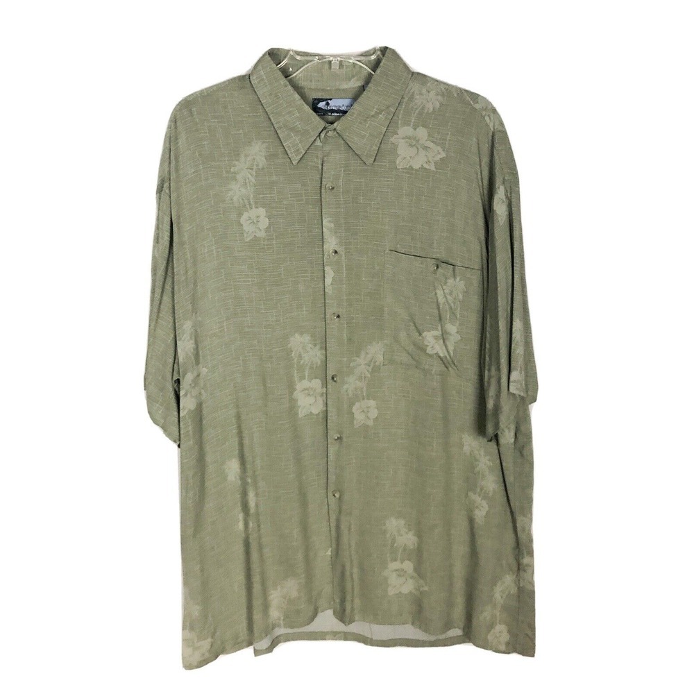 Corsini capri St Tropez Ibiza button up‎ size XL Green Hawaiian shirt